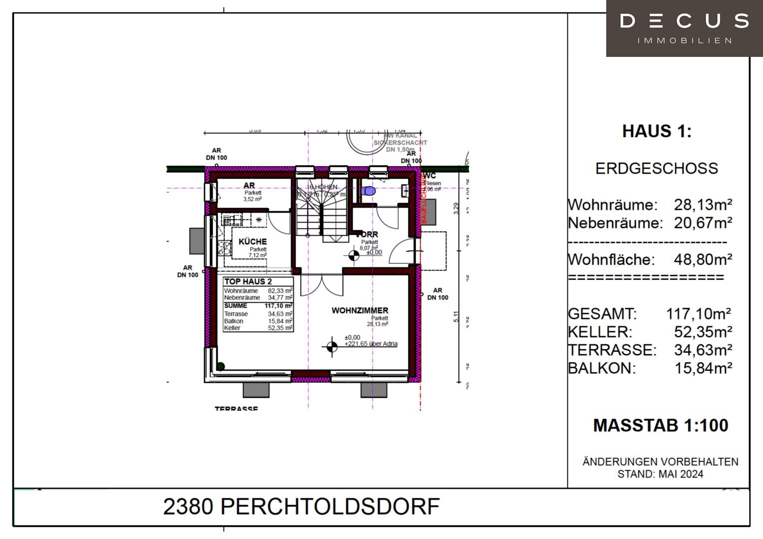 Haus zum Kauf 950.000 € 4,5 Zimmer 117,4 m²<br/>Wohnfläche 565 m²<br/>Grundstück Perchtoldsdorf 2380