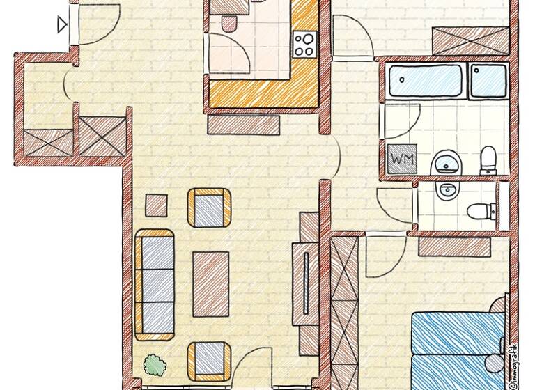 Wohnung zum Kauf 269.000 € 3 Zimmer 83,6 m²<br/>Wohnfläche 1.<br/>Geschoss Wüste Osnabrück 49080