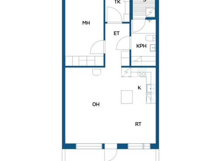 Reihenmittelhaus zum Kauf 125.000 € 2 Zimmer 52 m² 4.542 m² Grundstück Yritysperänkatu 2 Raahe 92100