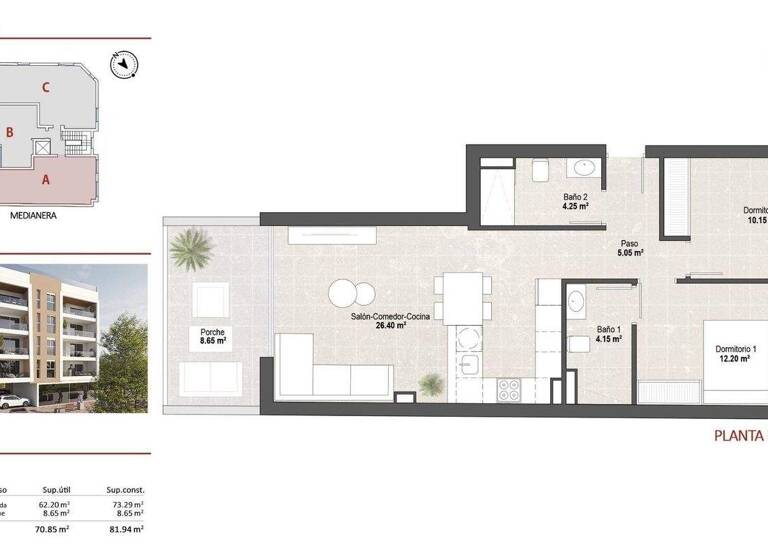Terrassenwohnung zum Kauf 229.900 € 2 Zimmer 81 m² San Pedro del Pinatar 30740