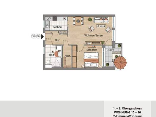 Wohnung zum Kauf - Neubau provisionsfrei 282.900 € 2 Zimmer 57,8 m² 1. Geschoss Weißbach 74679