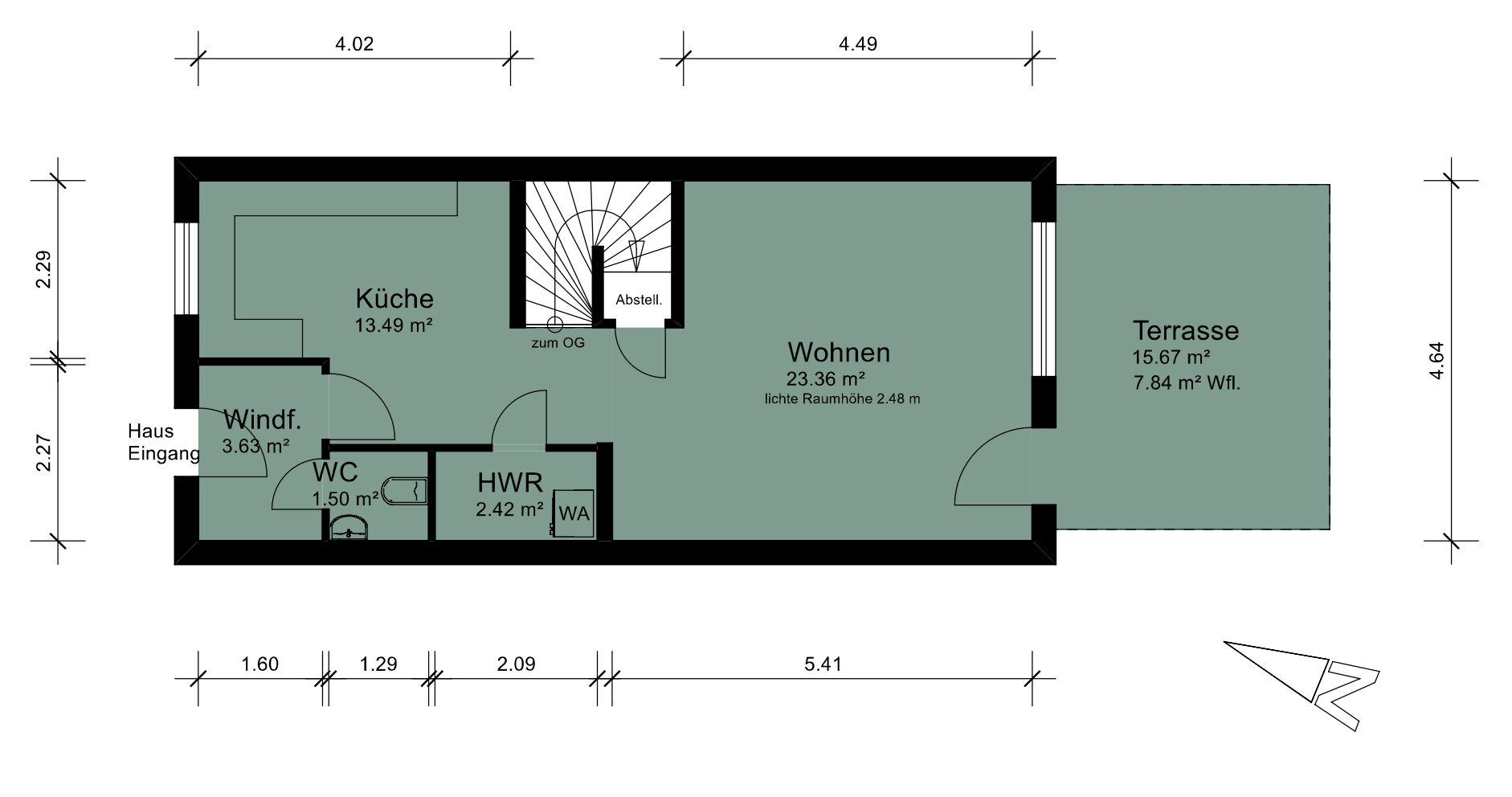 Reihenmittelhaus zum Kauf 389.000 € 4 Zimmer 126 m²<br/>Wohnfläche 162 m²<br/>Grundstück Oberneuland Bremen 28325