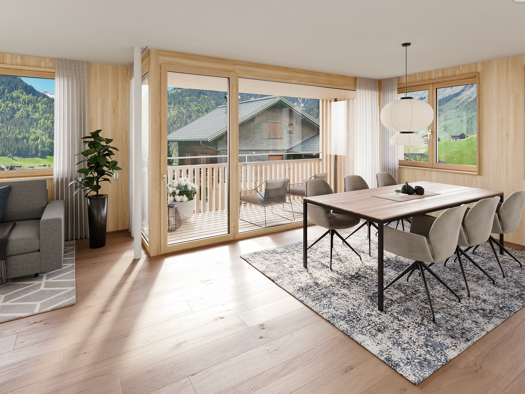 Wohnung zum Kauf - Erstbezug provisionsfrei 467.000 € 3 Zimmer 62,3 m² EG frei ab sofort Schoppernau 6886