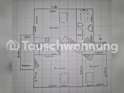 Wohnung zur Miete Tauschwohnung 733 € 3 Zimmer 64 m² 2. Geschoss Fahrland Potsdam 14476