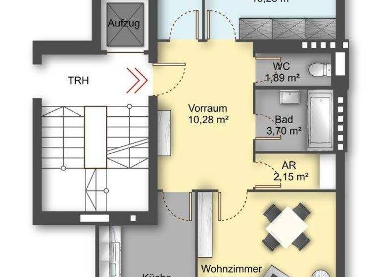 Wohnung zum Kauf 297.500 € 3 Zimmer 79,6 m² 2. Geschoss Baden 2500
