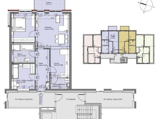 Studio zur Miete 1.210 € 3 Zimmer 84,5 m² 3. Geschoss Behnsrade 6 Lohbrügge Hamburg 21031