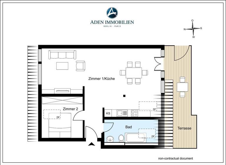Wohnung zum Kauf 384.900 € 2 Zimmer 68,3 m² 4. Geschoss Trützschlerstr. 13 Johannisthal Berlin 12487