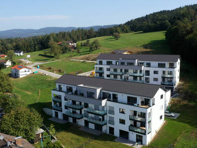 Terrassenwohnung zum Kauf - Erstbezug provisionsfrei 339.900 € 3 Zimmer 94,9 m² EG frei ab sofort Am Försterweg 16 Wegern Hunderdorf 94336
