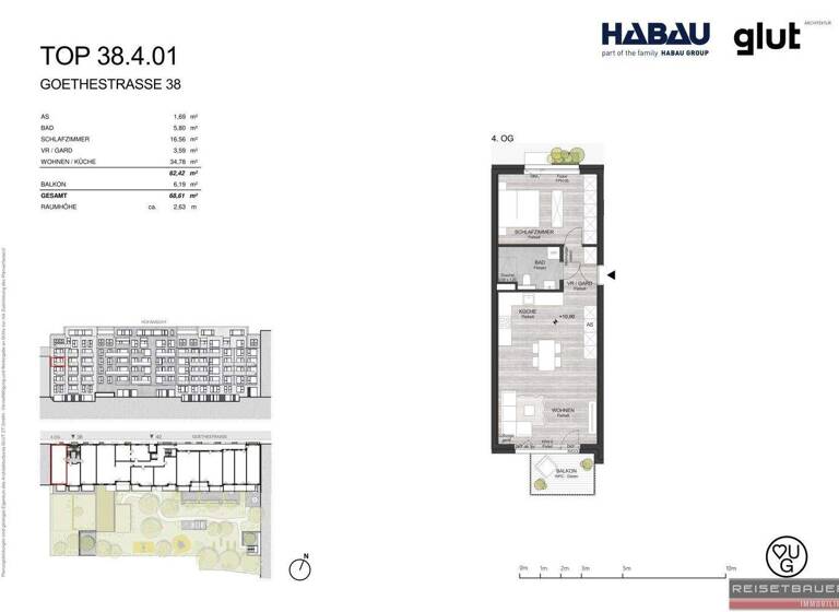 Wohnung zum Kauf - Erstbezug 379.000 € 2 Zimmer 62,4 m² 4. Geschoss frei ab 31.12.2026 Waldegg Linz 4020