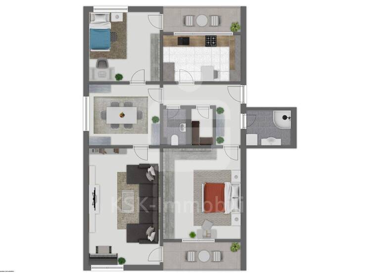 Wohnung zum Kauf 164.000 € 4 Zimmer 86 m² EG Innenstadt Radevormwald 42477