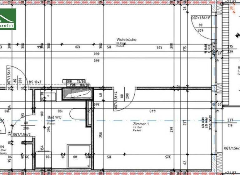 Wohnung zur Miete 456 € 2 Zimmer 49,8 m² 4. Geschoss Eggenberger Gürtel 75 Gries Graz 8020