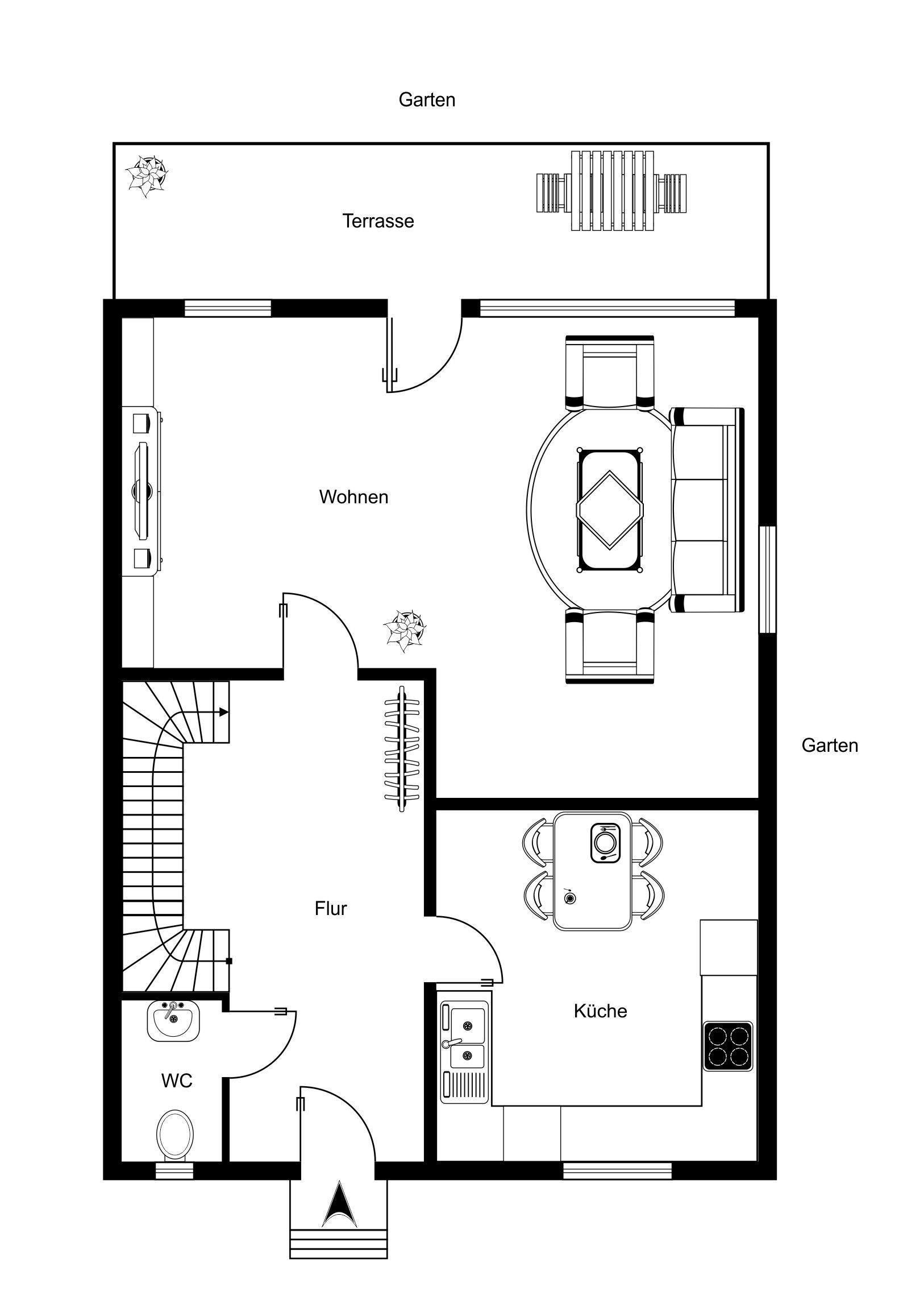 Reihenendhaus zum Kauf 395.000 € 5,5 Zimmer 112 m²<br/>Wohnfläche 440 m²<br/>Grundstück ab sofort<br/>Verfügbarkeit Nötteleinweg 82 Langwasser - Südwest Nürnberg 90469