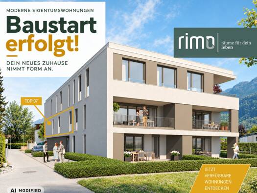 Wohnung zum Kauf - Neubau 359.000 € 2 Zimmer 52,1 m² 1. Geschoss Enderstraße 26 Altach 6844
