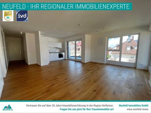 Wohnung zur Miete 1.399 € 3 Zimmer 83,9 m² EG Wartbergstraße 8/3 Heilbronn 74072