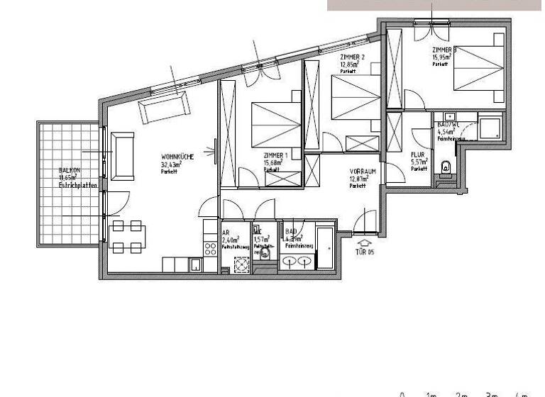 Wohnung zur Miete 2.718 € 4 Zimmer 110 m² 1. Geschoss Wien 1180