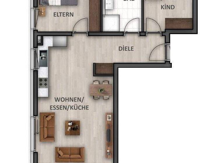Wohnung zum Kauf - Erstbezug provisionsfrei 419.900 € 3,5 Zimmer 67,7 m² 2. Geschoss Böllinger Straße 41 Neckargartach Heilbronn / Neckargartach 74078