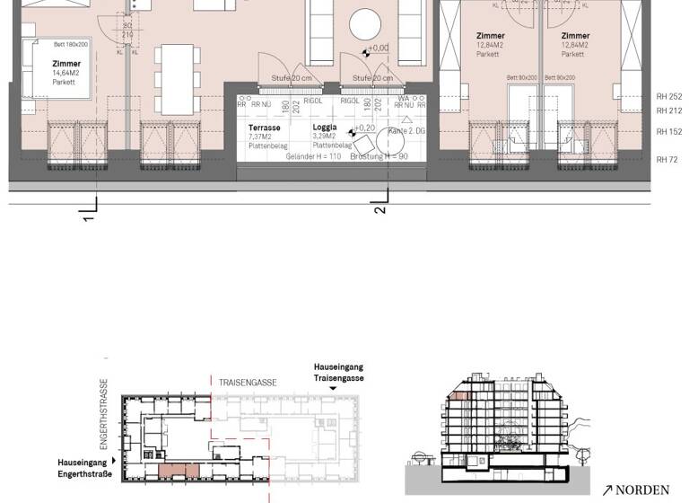 Wohnung zum Kauf - Erstbezug 830.000 € 4 Zimmer 105,5 m² 7. Geschoss frei ab 30.06.2028 Engerthstraße 111 Wien 1200