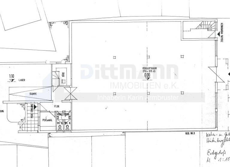 Ladenfläche zur Miete 1.300 € 350 m² Verkaufsfläche teilbar ab 350 m² Bitz 72475
