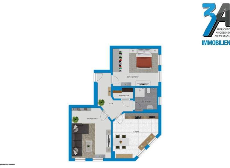 Wohnung zur Miete 640 € 2 Zimmer 71 m² 2. Geschoss Volkmannstraße 18 Innenstadt Halle 06112