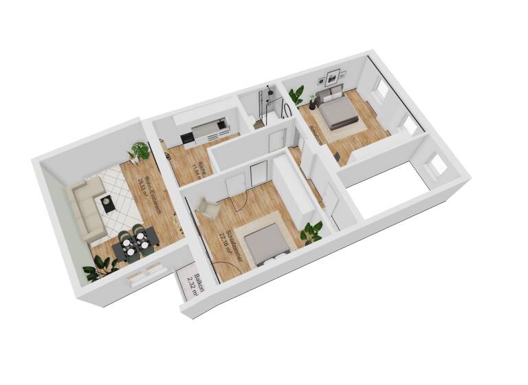Wohnung zur Miete 930 € 3 Zimmer 104 m²<br/>Wohnfläche 1/2<br/>Geschoss Arnstorf Arnstorf 94424