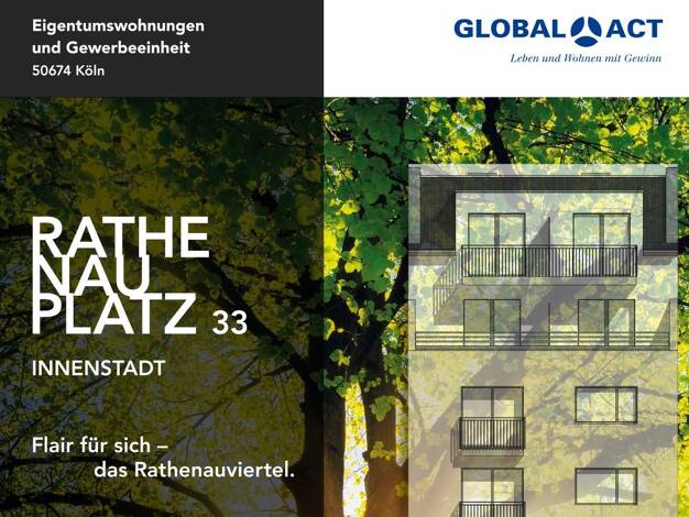 Wohnung zum Kauf provisionsfrei 389.000 € 2 Zimmer 59 m² frei ab 30.08.2026 Rathenauplatz 33 Neustadt-Süd Innenstadt 50674