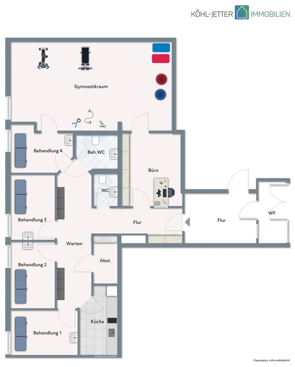 Bürofläche zur Miete 1.488 € 6,5 Zimmer 125 m²<br/>Bürofläche ab 125 m²<br/>Teilbarkeit Balingen Balingen 72336