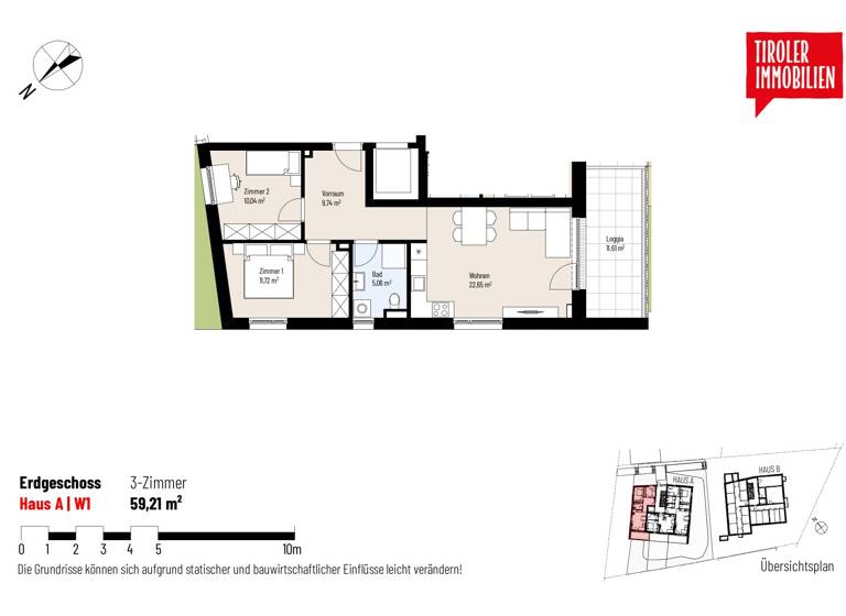 Wohnung zum Kauf 368.000 € 3 Zimmer 59,2 m² Oetz 6433