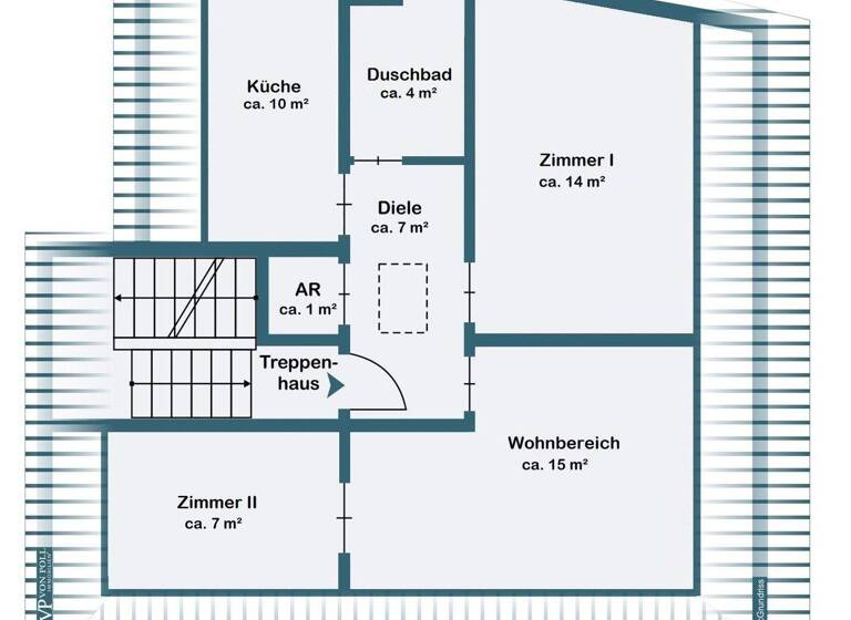 Wohnung zum Kauf 370.000 € 2,5 Zimmer 50,1 m² 3. Geschoss Heddernheim Frankfurt am Main 60439