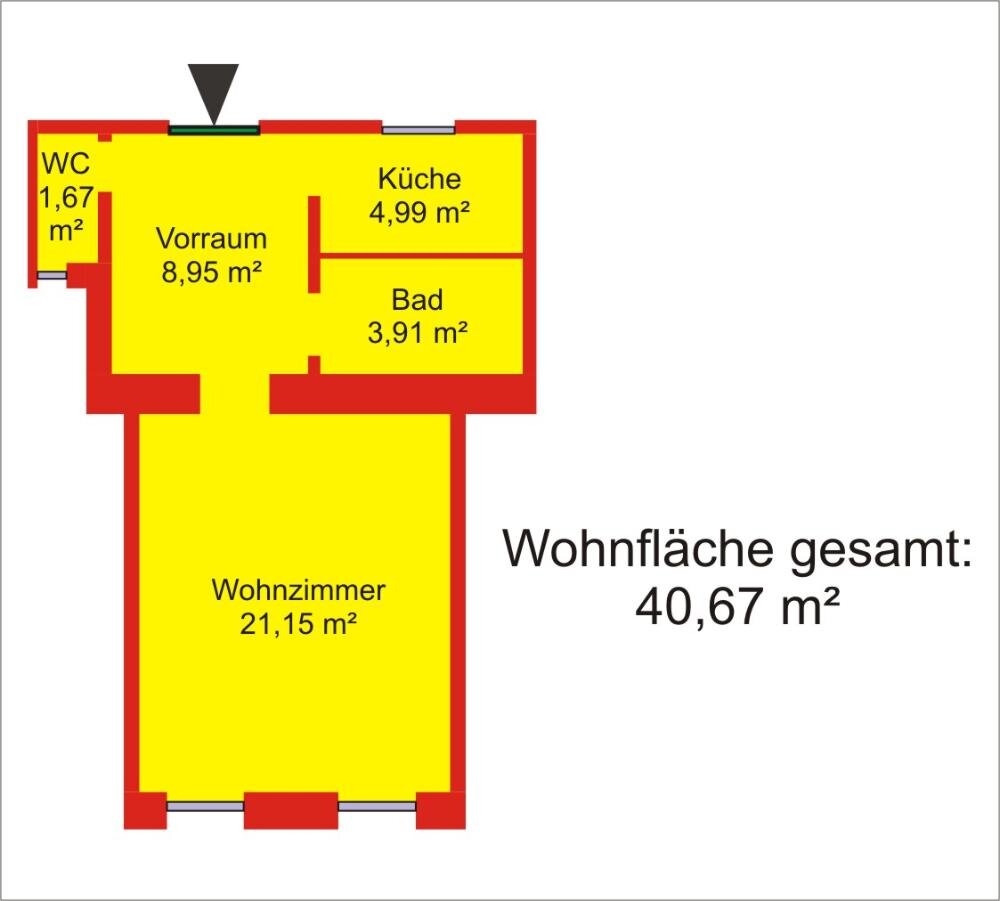 Wohnung zum Kauf 244.000 € 1 Zimmer 41 m²<br/>Wohnfläche 2.<br/>Geschoss Wien 1190