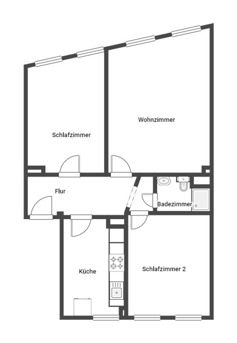 Immobilie zum Kauf als Kapitalanlage geeignet 195.000 € 3 Zimmer 61 m²<br/>Fläche Exerzierplatz Kiel 24103