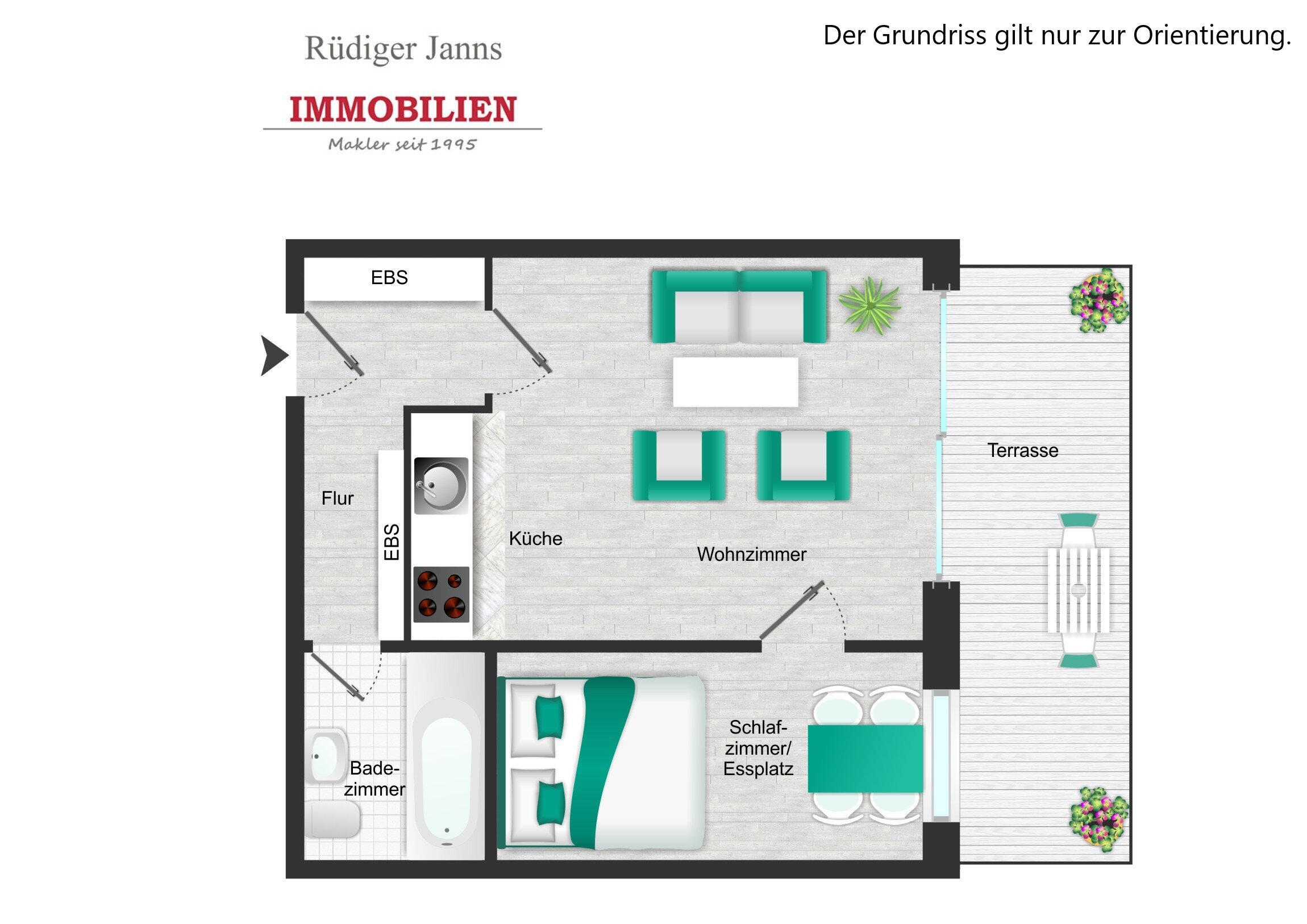 Terrassenwohnung zum Kauf 178.000 € 2 Zimmer 37 m²<br/>Wohnfläche Sankt Peter-Ording 25826