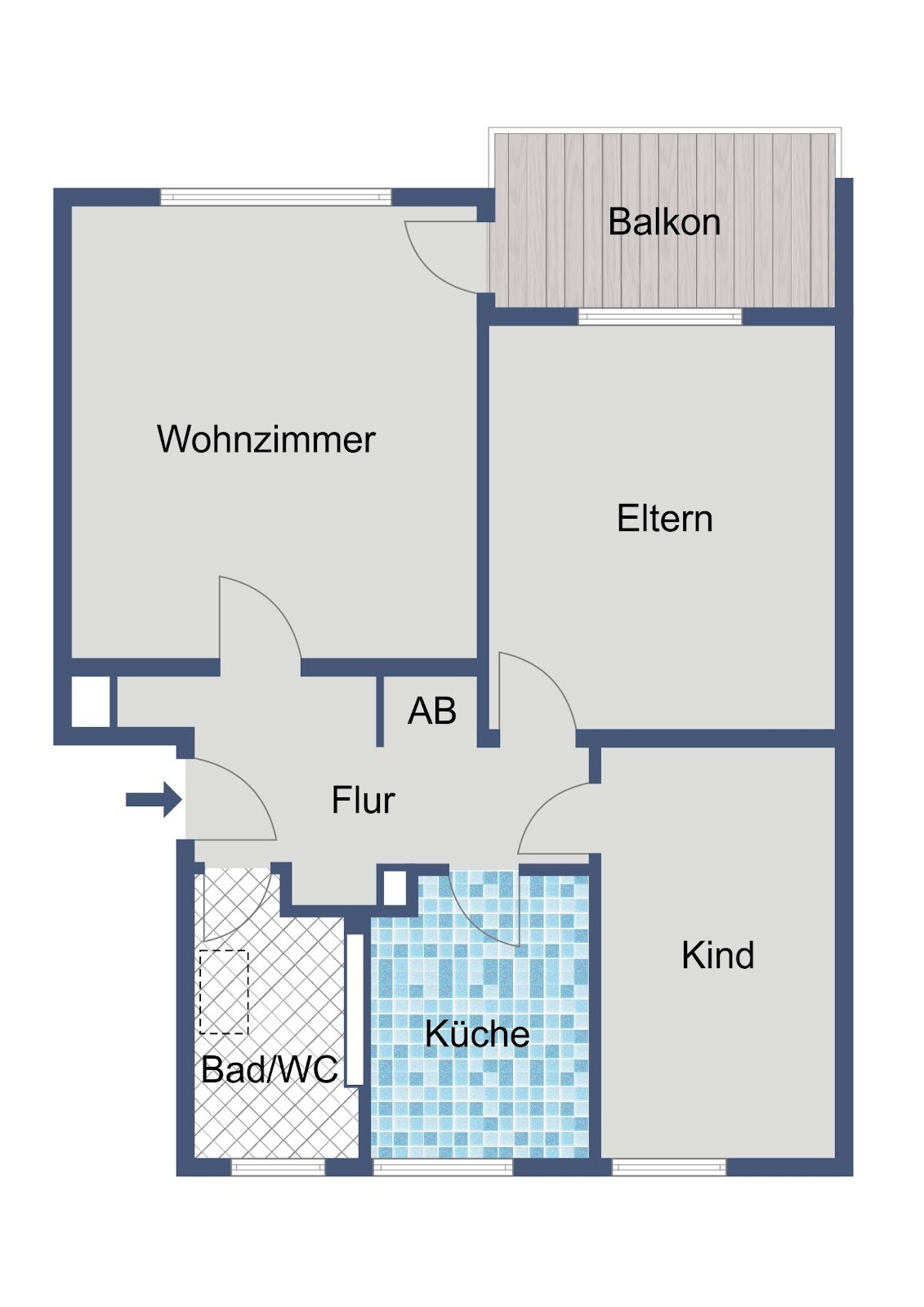 Wohnung zur Miete 654 € 3 Zimmer 71,9 m²<br/>Wohnfläche 2.<br/>Geschoss Berliner Straße 14 Oberer Richtsberg Marburg 35039