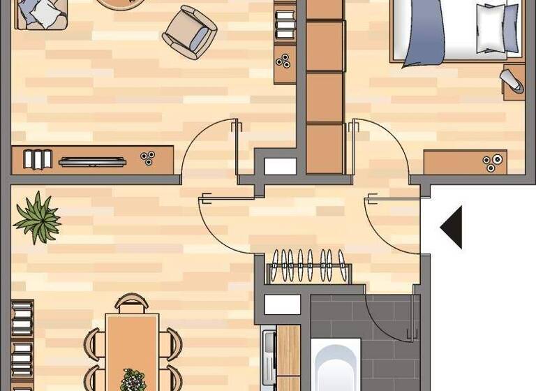 Wohnung zur Miete 467 € 2 Zimmer 51,1 m² EG frei ab 15.03.2026 Heimbaustraße 25 Mitte Dortmund 44143