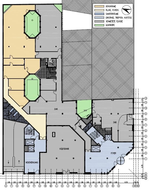 Büro-/Praxisfläche zur Miete provisionsfrei 15,50 € 1.134 m²<br/>Bürofläche Pempelfort Düsseldorf 40211