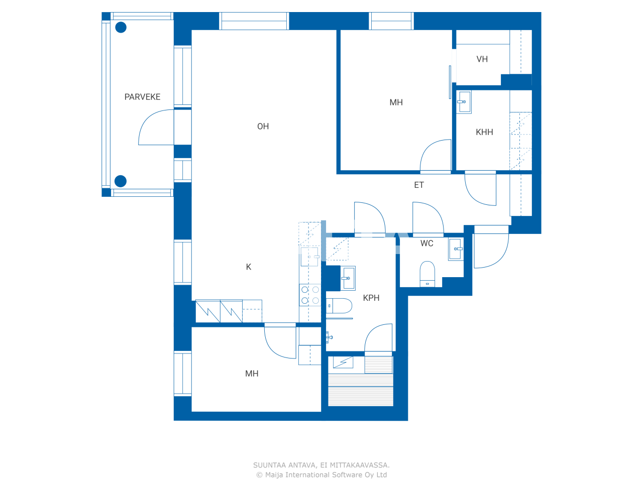 Studio zum Kauf 269.000 € 3 Zimmer 75 m²<br/>Wohnfläche 4.<br/>Geschoss Tuuliharjunkatu 6 Nokia 37100