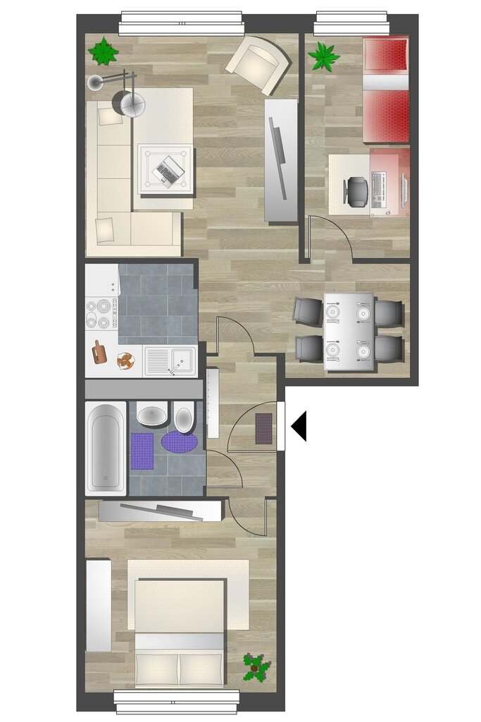 Wohnung zur Miete 240 € 3 Zimmer 52,7 m²<br/>Wohnfläche 5.<br/>Geschoss 01.02.2025<br/>Verfügbarkeit Leipziger Str. 140a Borna-Heinersdorf 131 Chemnitz 09114