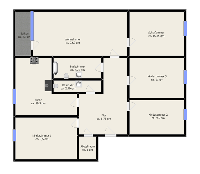 Wohnung zum Kauf provisionsfrei 192.000 € 5 Zimmer 97,3 m²<br/>Wohnfläche 1.<br/>Geschoss ab sofort<br/>Verfügbarkeit Munster Munster 29633