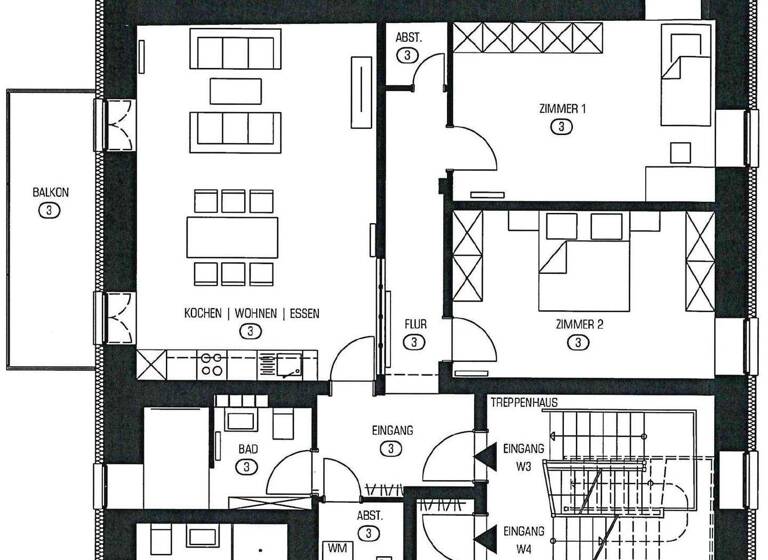 Wohnung zur Miete 1.075 € 3 Zimmer 98,4 m² Schmidgasse 1 Abensberg 93326