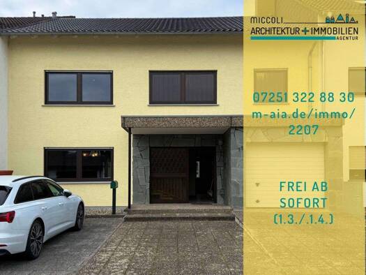 Reihenmittelhaus zur Miete 1.450 € 4 Zimmer 170 m² 386 m² Grundstück Wiesental Waghäusel 68753