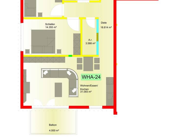 Wohnung zum Kauf provisionsfrei 357.000 € 3 Zimmer 88 m² 2. Geschoss Brachwies 3 (Gebäude A) Könen Konz 54329