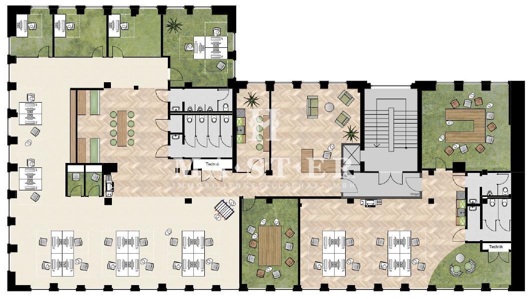 Bürofläche zur Miete provisionsfrei 16 € 550 m²<br/>Bürofläche ab 200 m²<br/>Teilbarkeit Westviertel Essen 45127