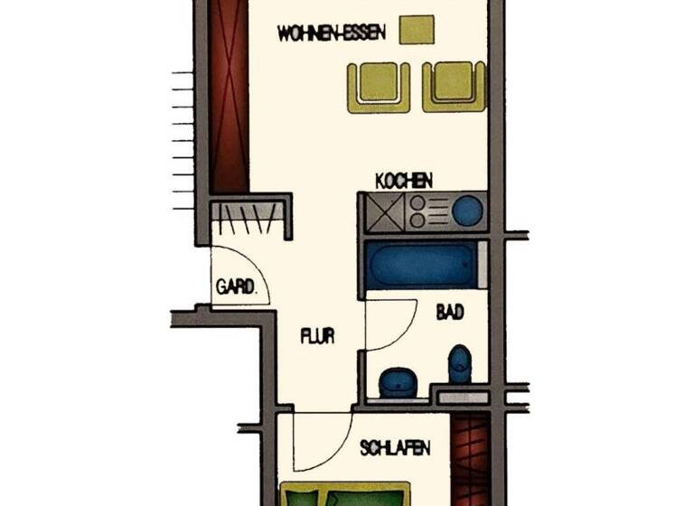 Wohnung zum Kauf 100.000 € 2 Zimmer 42 m²<br/>Wohnfläche 1.<br/>Geschoss Weißig (Am Weißiger Bach) Dresden 01328