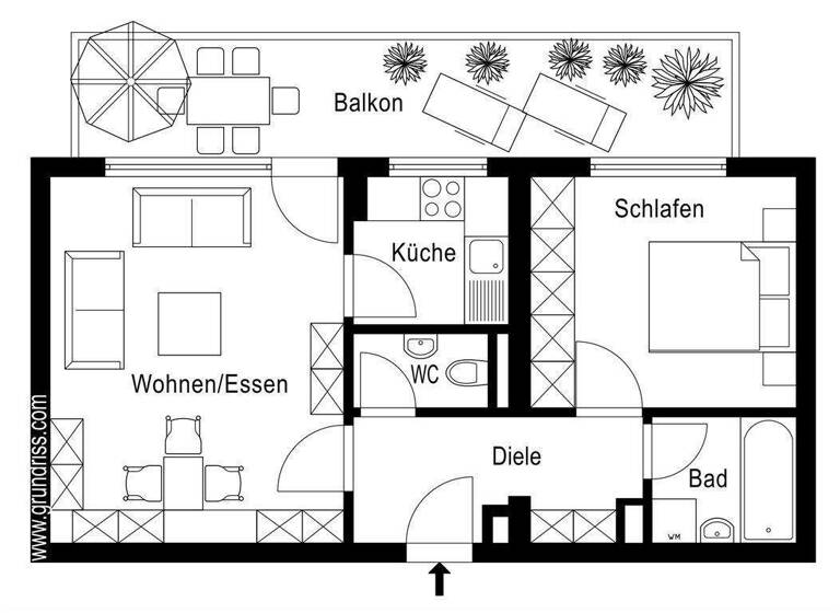 Wohnung zum Kauf als Kapitalanlage geeignet 291.146 € 2 Zimmer 51,5 m² Galgenhof Nürnberg 90461