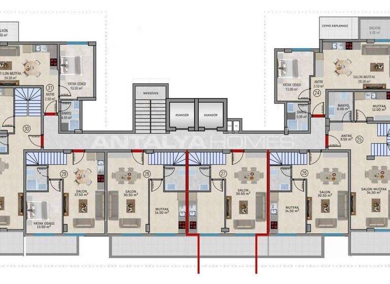 Penthouse zum Kauf 395.000 € 4 Zimmer 111 m² EG Antalya 07400