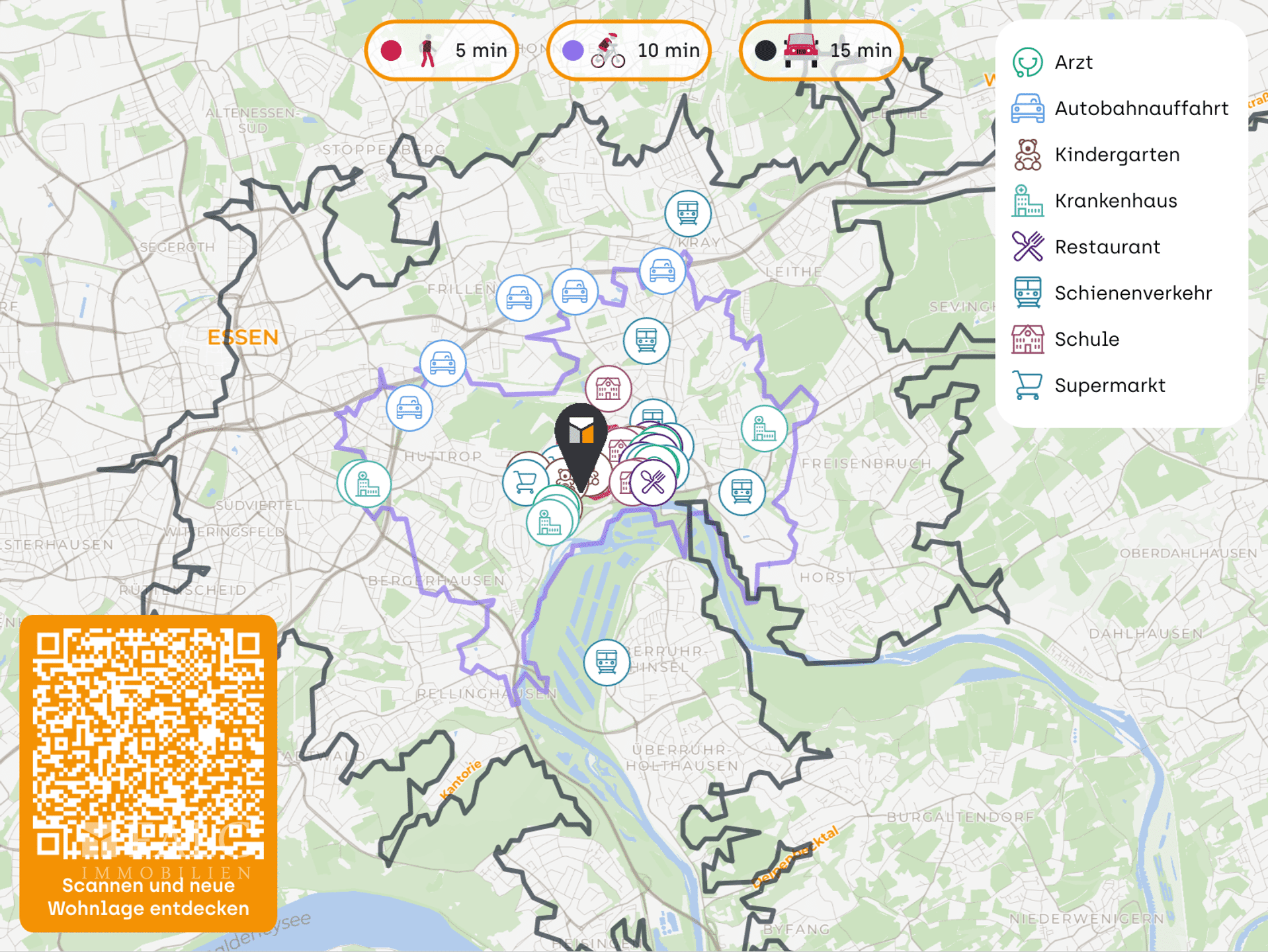 Wohnung zum Kauf 169.999 € 3 Zimmer 70 m²<br/>Wohnfläche 2.<br/>Geschoss Steele Essen 45276