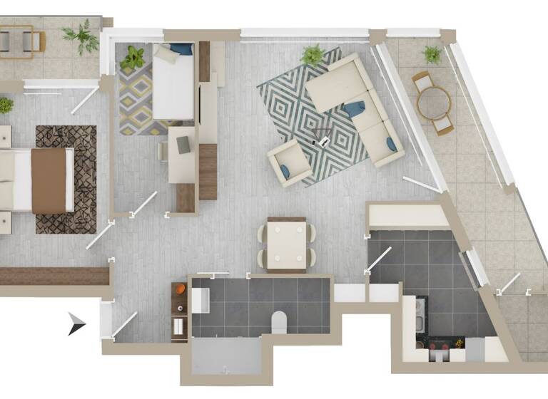 Wohnung zum Kauf 360.000 € 3 Zimmer 80 m² 3. Geschoss Stadtmitte Neu-Ulm 89231