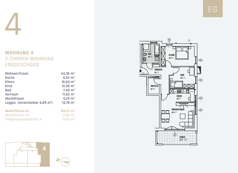 Wohnung zum Kauf provisionsfrei 414.500 € 3 Zimmer 89,4 m² Plattling 94447