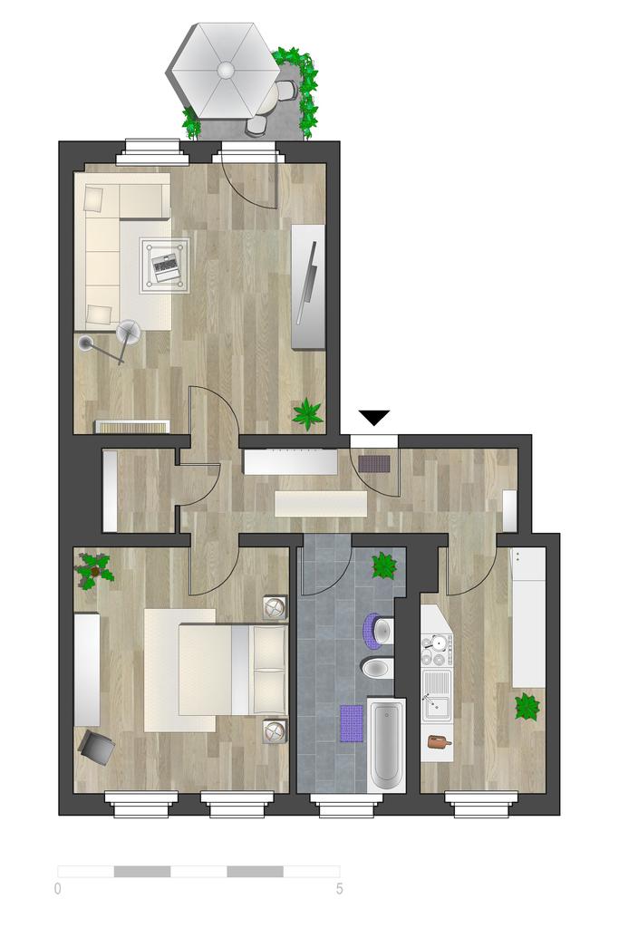 Wohnung zur Miete 437 € 2 Zimmer 67,8 m²<br/>Wohnfläche 1.<br/>Geschoss Jahnstr. 18 Lutherviertel 220 Chemnitz 09126