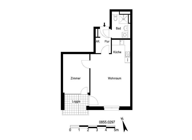 Wohnung zur Miete 933 € 2 Zimmer 53,5 m² 3. Geschoss frei ab sofort Senftenberger Ring 47B Märkisches Viertel Berlin 13435