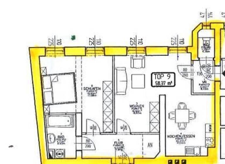Wohnung zur Miete 487 € 2 Zimmer 58,4 m² Vorbeckgasse Gries Graz 8020